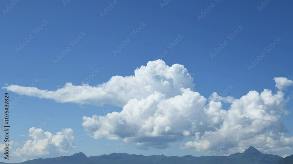 Time lapse of landscape of blue sky and mountains Time lapse of landscape of blue sky and mountains