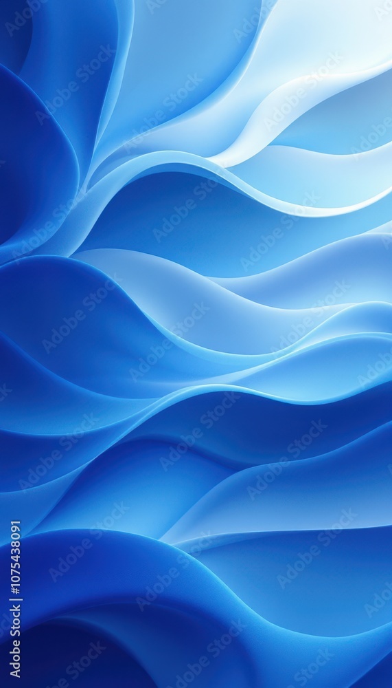 Deep blue abstract flowing waves in smooth gradient pattern Deep blue abstract flowing waves in smooth gradient pattern