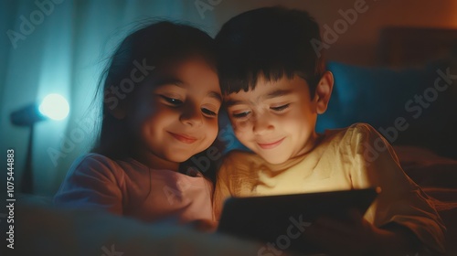 Kids Enjoying Screen Time Together