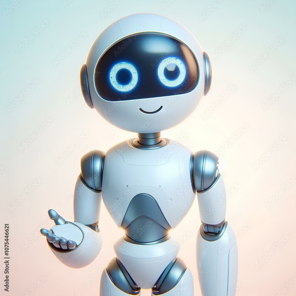 Hello Tomorrow Robot on a Simple Backdrop Hello Tomorrow Robot on a Simple Backdrop