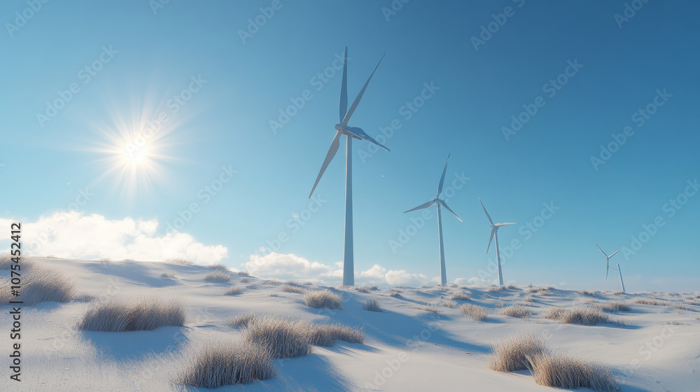 custom made wallpaper toronto digitalWind turbines turning against a clear blue sky