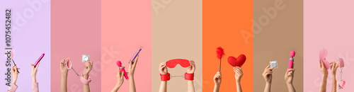 Set of hands with different...