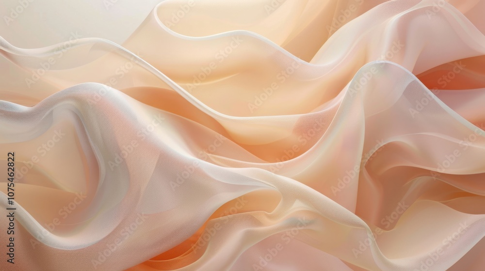 Peach Silk Drape: Luxurious and elegant, this image showcases the soft, flowing texture of peach-colored silk fabric. Peach Silk Drape: Luxurious and elegant, this image showcases the soft, flowing texture of peach-colored silk fabric.