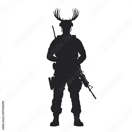 Deer Hunter Silhouette, Ill...