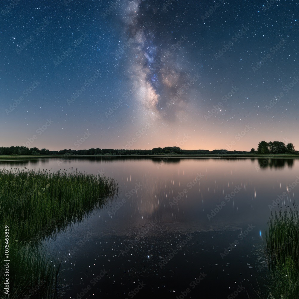 the milky way over the lake the milky way over the lake