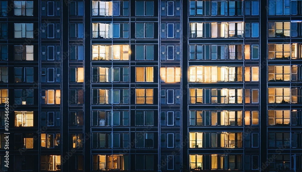 Nightscape in the Sky: Illuminated Windows and City Lights Nightscape in the Sky: Illuminated Windows and City Lights