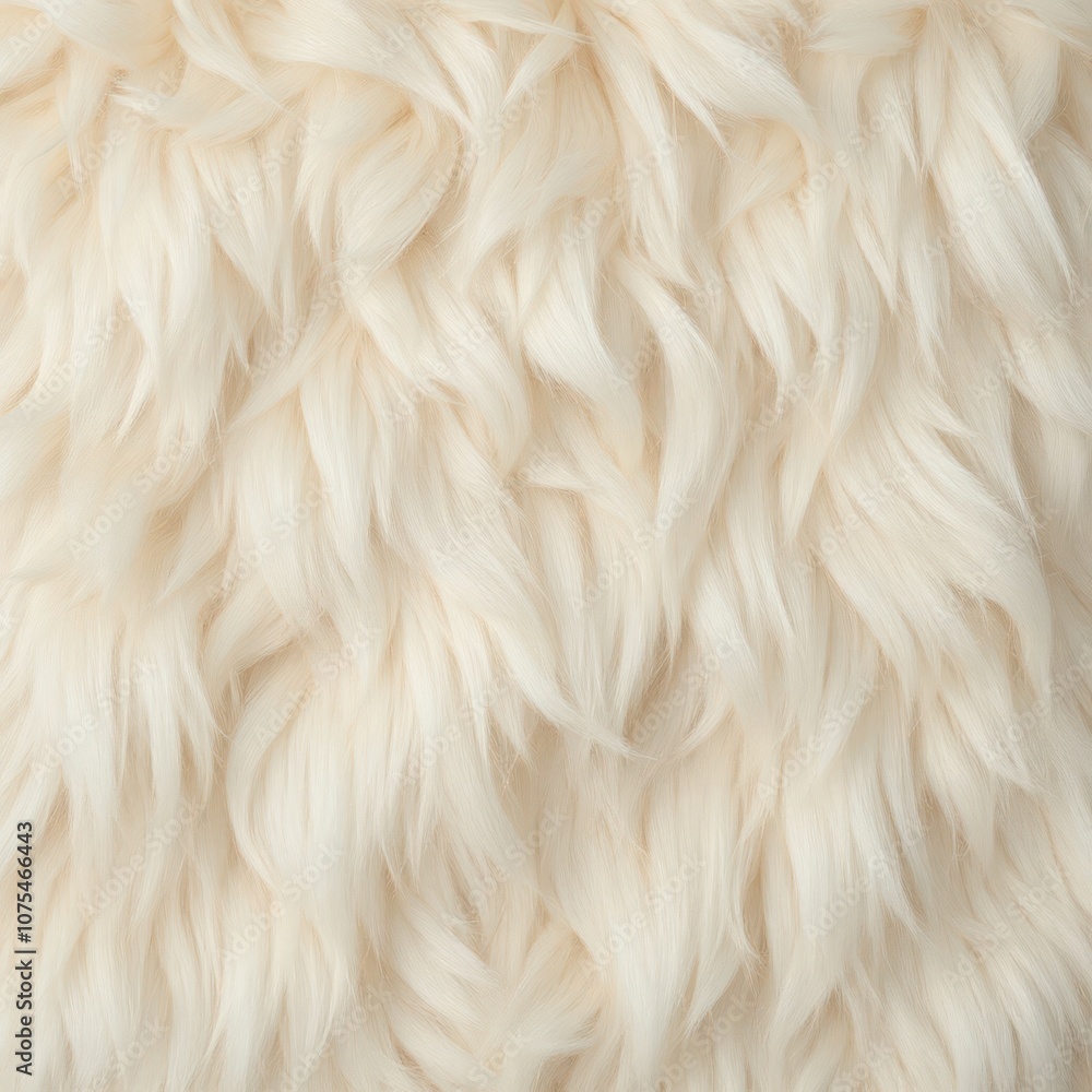Obraz premium White fluffy fur fabric wool texture background