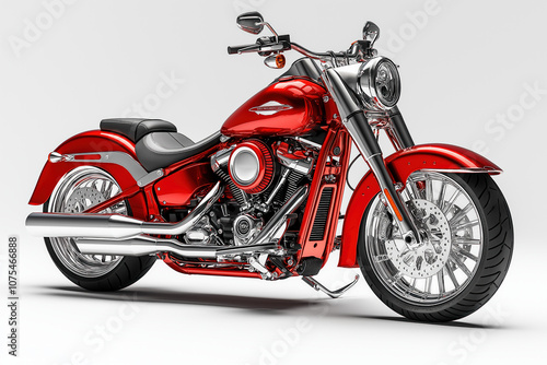 Motorcycle On White Background