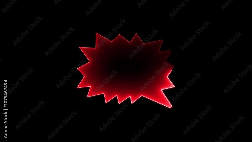 Thought icon animation by red color neon on black background. Thought icon animation by red color neon on black background.