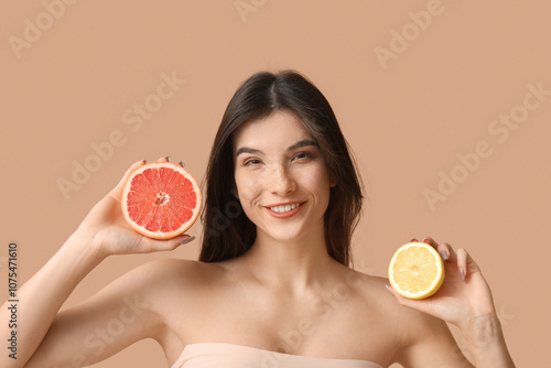 Beautiful young woman with ...