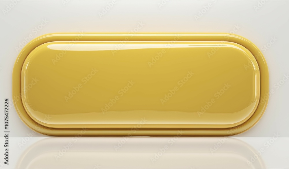 Glossy Yellow Button: A sleek, modern yellow button with a glossy finish, ideal for website design, app interfaces, or presentations. The button is isolated on a white background. Glossy Yellow Button: A sleek, modern yellow button with a glossy finish, ideal for website design, app interfaces, or presentations. The button is isolated on a white background.