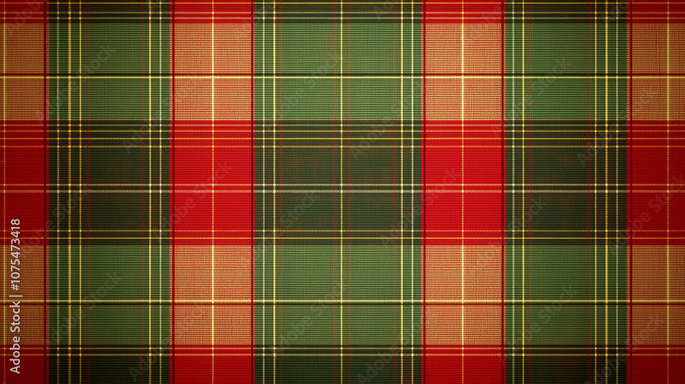 Obraz premium Checkered red and green Christmas background