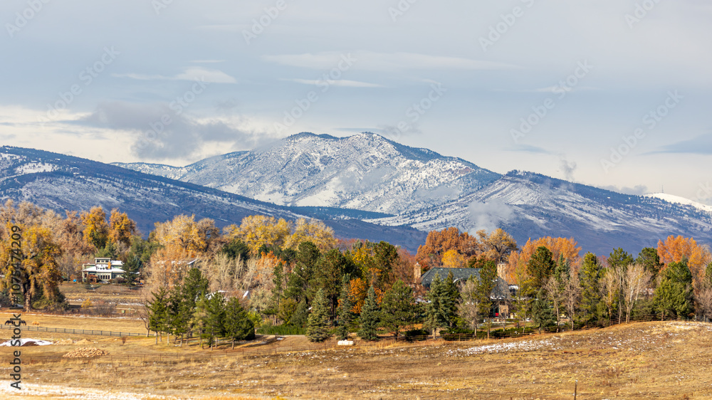 Fall Colors and Fresh Winter Snow in Boulder County, Colorado Fall Colors and Fresh Winter Snow in Boulder County, Colorado