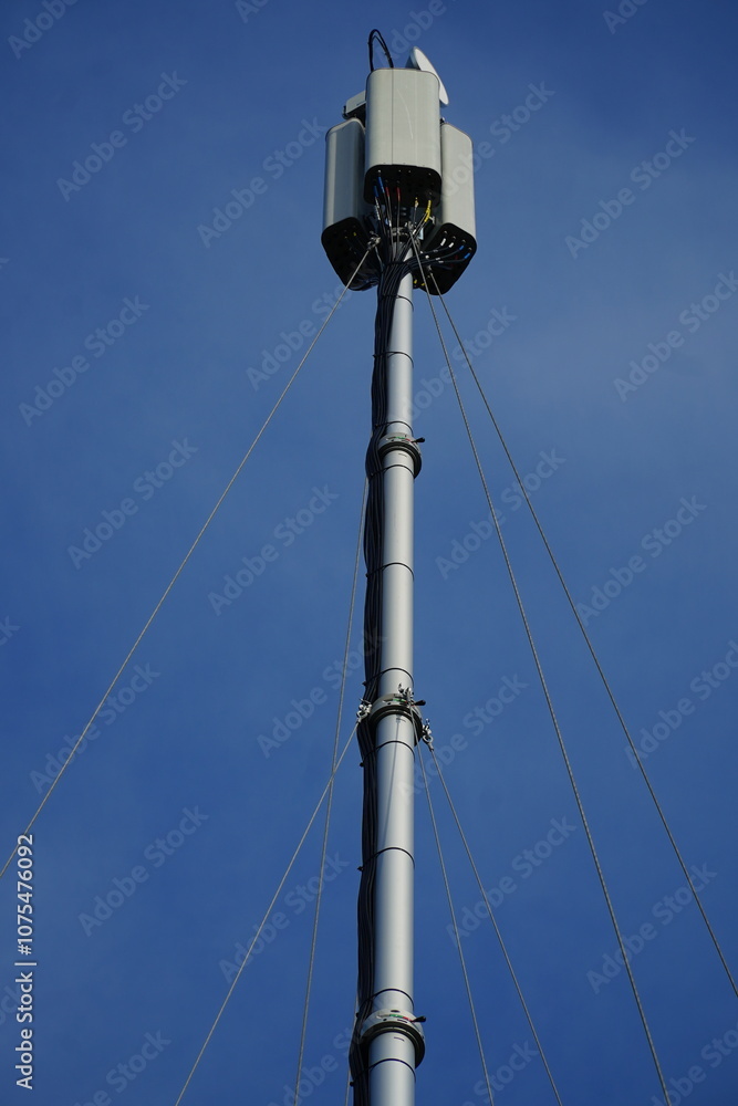 Military communication antenna at the military airport of the German Air Force in Wunstorf Poggenhagen, Germany. Military communication antenna at the military airport of the German Air Force in Wunstorf Poggenhagen, Germany.