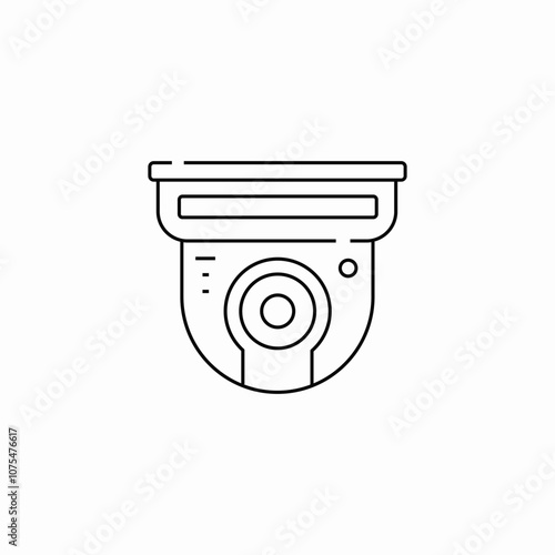 ceiling cctv camera icon sign vector