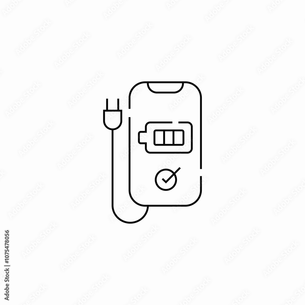 phone energy charging icon sign vector phone energy charging icon sign vector
