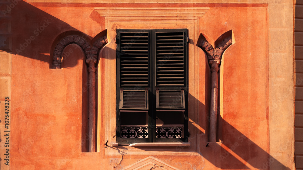 Old architecture in Portofino, Liguria, Italy