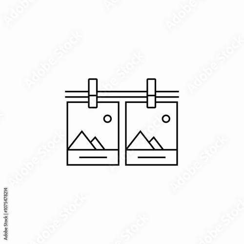 photo development drying icon sign vector
