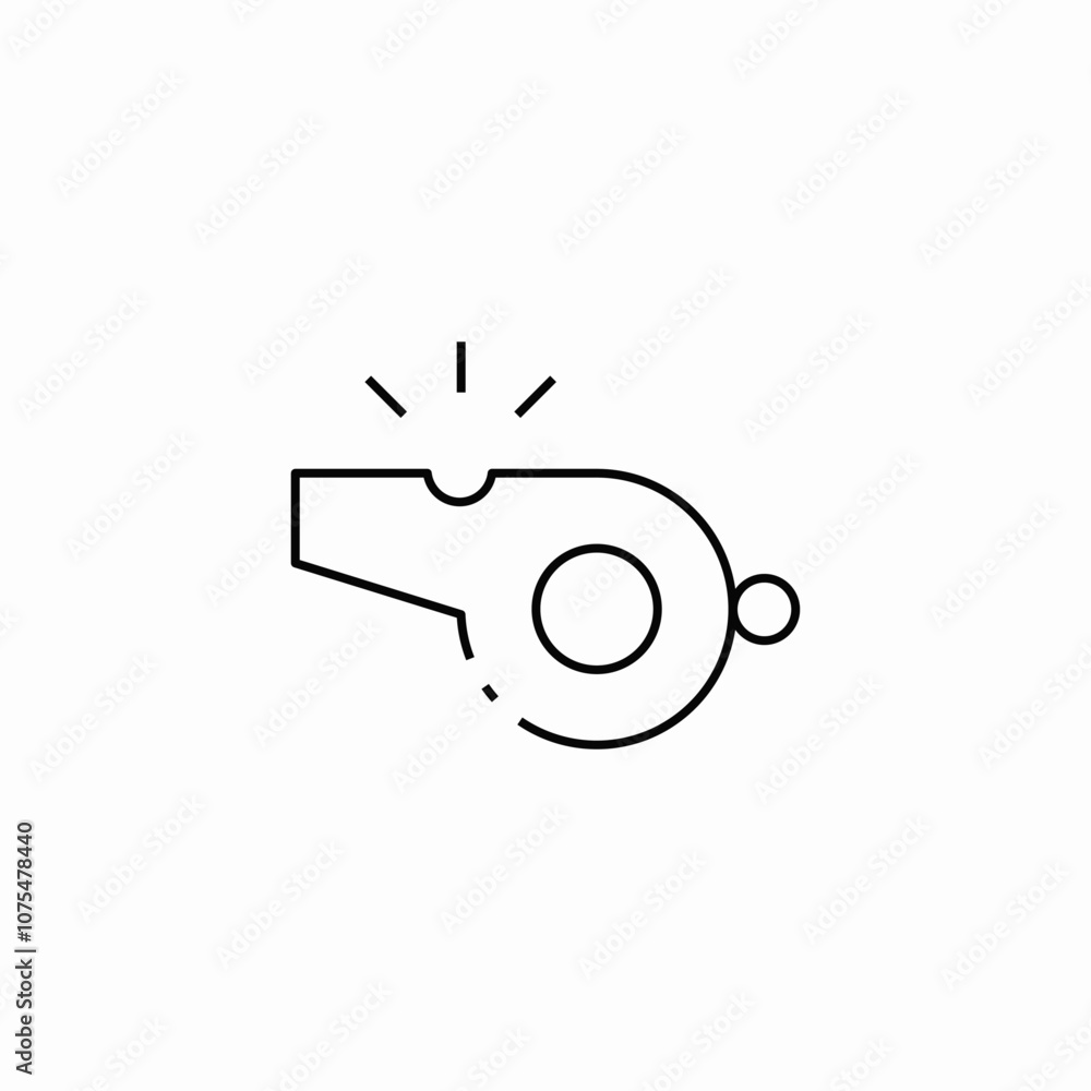referee whistle icon sign vector referee whistle icon sign vector