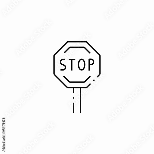 stop traffic icon sign vector