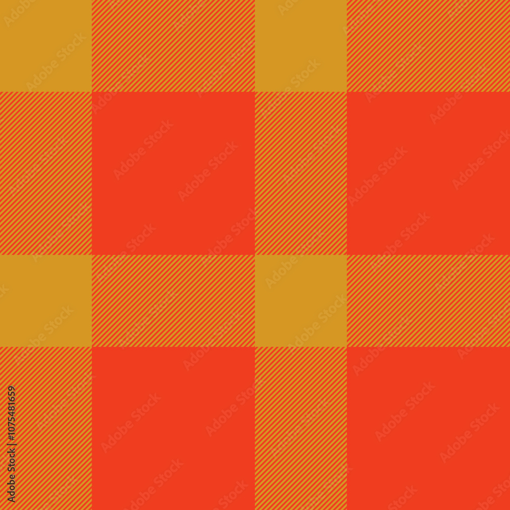Plaid seamless pattern in orange. Check fabric texture. Vector textile print. Plaid seamless pattern in orange. Check fabric texture. Vector textile print.
