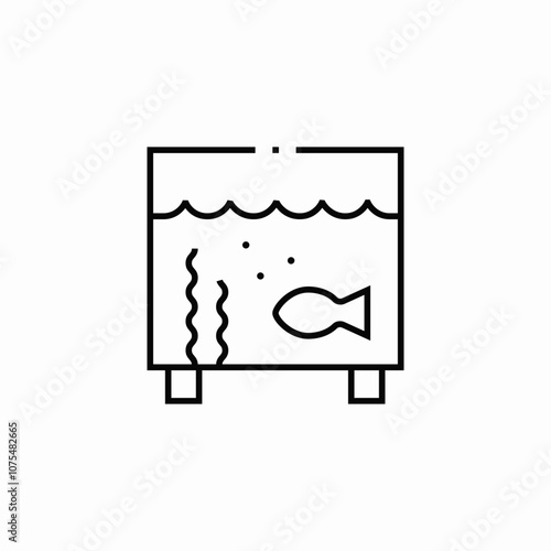 aquarium fish icon sign vector