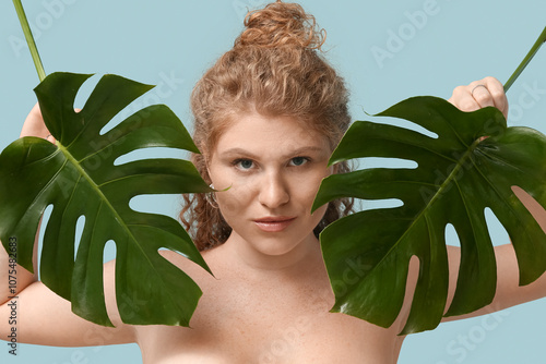 Beautiful young woman with ...