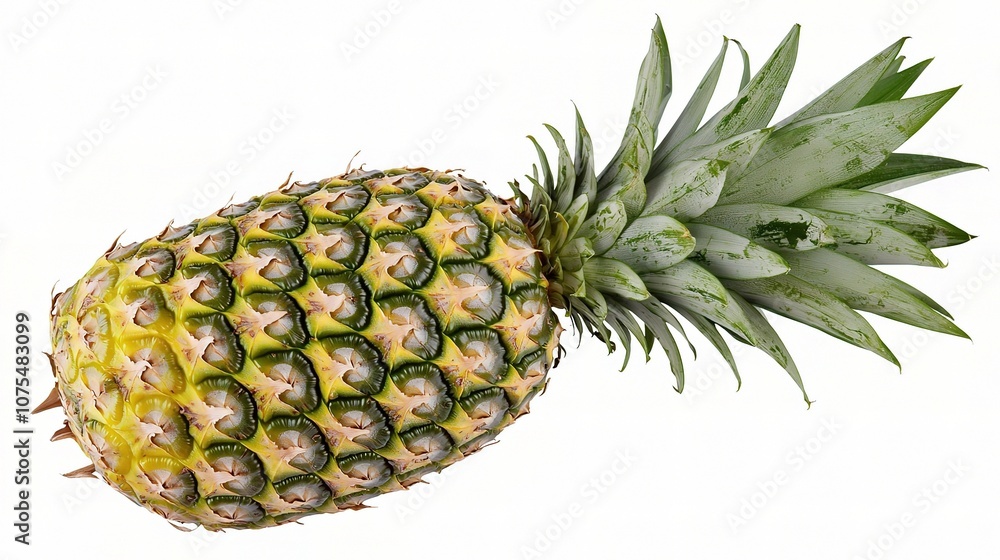 Fresh Pineapple Isolated on White Background - Perfect for Culinary, Tropical, or Exotic Themes, Ideal for Food and Beverage Photography Fresh Pineapple Isolated on White Background - Perfect for Culinary, Tropical, or Exotic Themes, Ideal for Food and Beverage Photography
