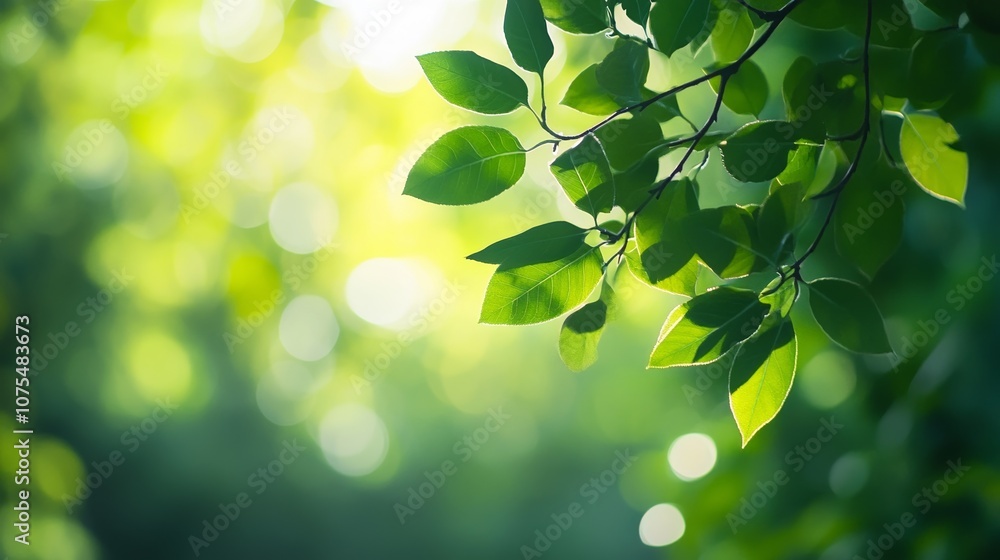 Soft Focus Bokeh of Green Tree Leaves in Gentle Sunlight Soft Focus Bokeh of Green Tree Leaves in Gentle Sunlight