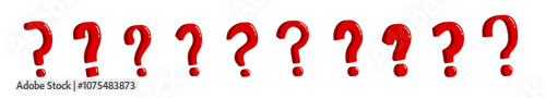Red question mark symbols designed to convey curiosity, confusion, and the quest for solutions. Perfect for representing FAQs, secret inquiries, and enigmatic issues.