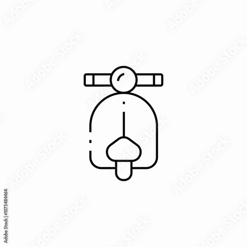 moped bike icon sign vector