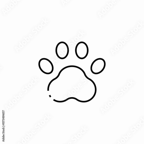 pet pawn icon sign vector