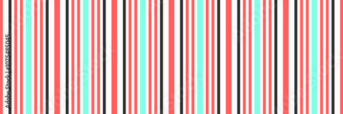 Aeenage vertical pattern textile, handmade fabric stripe texture. Cmage background lines vector seamless in white and red colors.