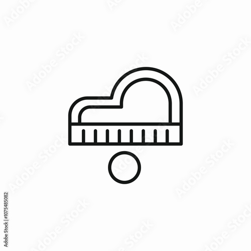 piano top view icon sign vector