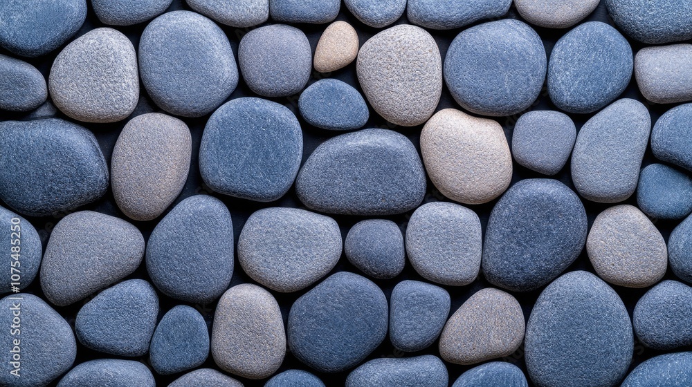 Aerial view of textured gray cobblestone pavement, showcasing unique shapes and colors on a quiet street in an old town Aerial view of textured gray cobblestone pavement, showcasing unique shapes and colors on a quiet street in an old town