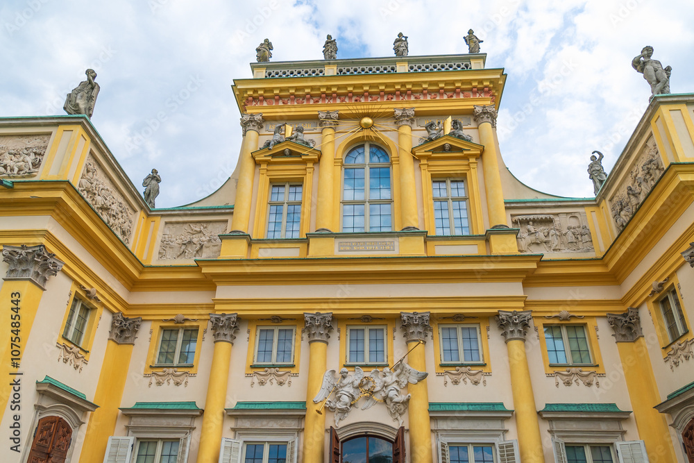 Fototapeta premium Wilanоw Palace. a former royal palace. Historic Monuments. Warsaw, Poland.