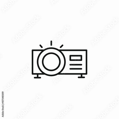 video projector icon sign vector
