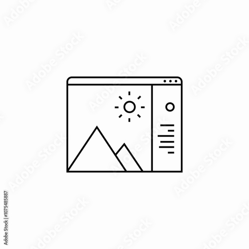 website phoro icon sign vector