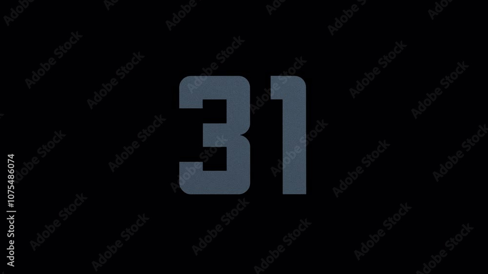 Scroll Number 31. Rolling Number. Transparent Background. Alpha Channel Scroll Number 31. Rolling Number. Transparent Background. Alpha Channel