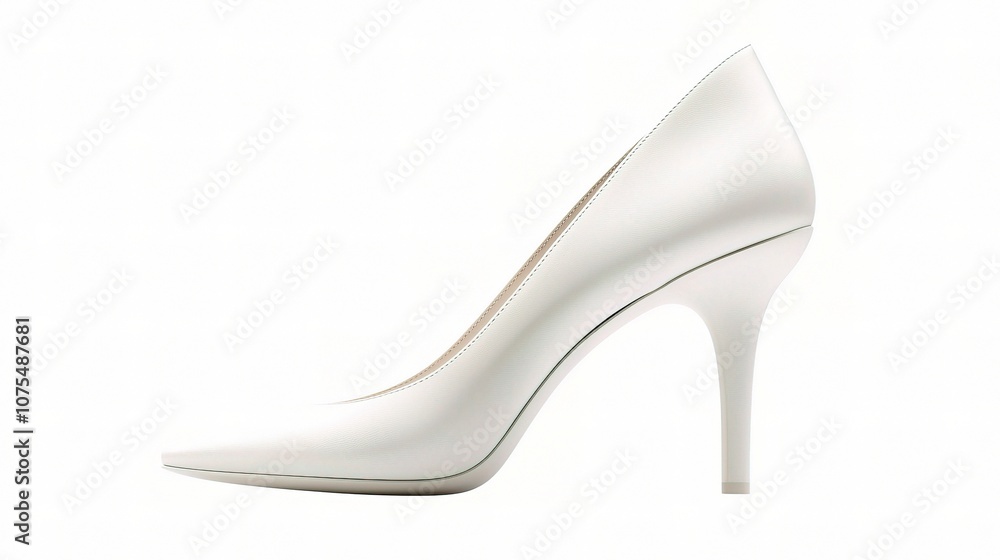 Elegant High Heel Shoe Isolated on White Background Perfect for Fashion, Retail, and Beauty Presentations with a Chic and Stylish Design Element Elegant High Heel Shoe Isolated on White Background Perfect for Fashion, Retail, and Beauty Presentations with a Chic and Stylish Design Element