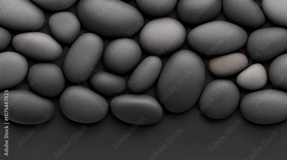 Textured black lava pebbles create a captivating background, showcasing nature's artistry in rich detail and high resolution Textured black lava pebbles create a captivating background, showcasing nature's artistry in rich detail and high resolution