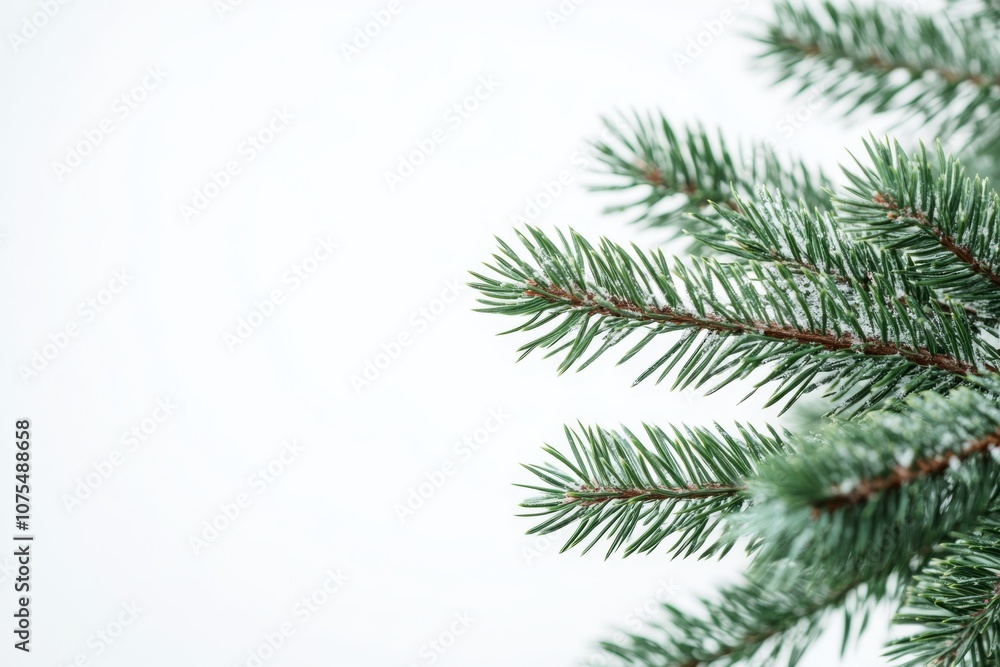 This studio shot offers a closeup of a conifer branch, ideal for enhancing Christmas decorations and adding a natural touch to your home, creating a festive atmosphere for the holiday season This studio shot offers a closeup of a conifer branch, ideal for enhancing Christmas decorations and adding a natural touch to your home, creating a festive atmosphere for the holiday season