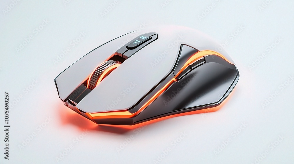 Modern Computer Mouse Isolated on a White Background with a Sleek Design and Subtle Lighting Enhancements for a Contemporary Digital Workspace Aesthetic Modern Computer Mouse Isolated on a White Background with a Sleek Design and Subtle Lighting Enhancements for a Contemporary Digital Workspace Aesthetic
