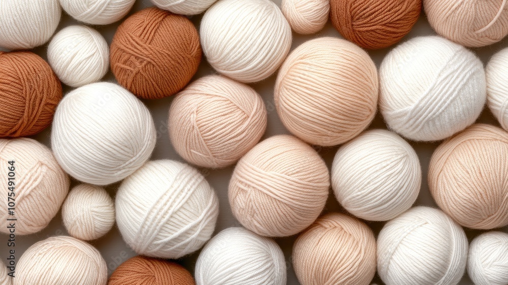 Colorful balls of woolen threads creating a textured canvas for knitting enthusiasts seeking inspiration and creativity Colorful balls of woolen threads creating a textured canvas for knitting enthusiasts seeking inspiration and creativity