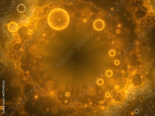 Celestial circles embedded in an amorphous, glowing background, cosmic, dreamy photo