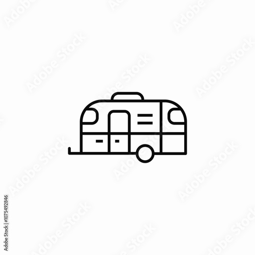 caravan van icon sign vector