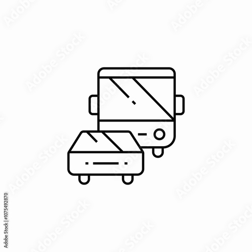 car bus traffic icon sign vector