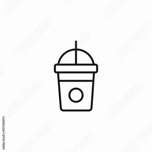 cold drink take away icon sign vector
