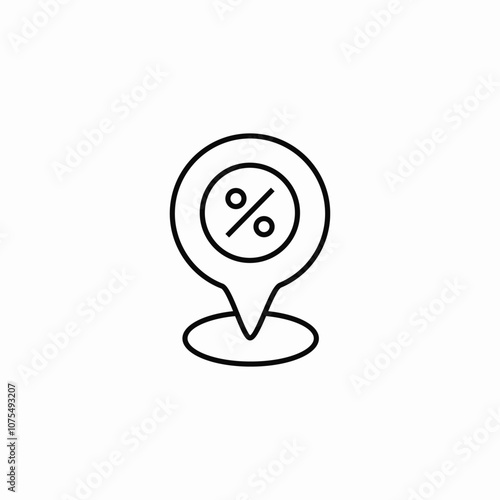 discount location icon sign vector