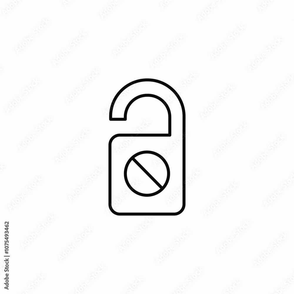 do not disturb door handle icon sign vector do not disturb door handle icon sign vector